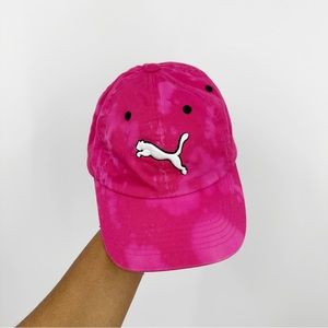 Puma Vintage Pink Custom Upcycled Bleach Splatter Dad Hat OS Embroidered Y2K